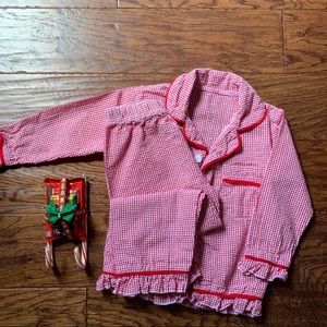 Red and white gingham pajamas